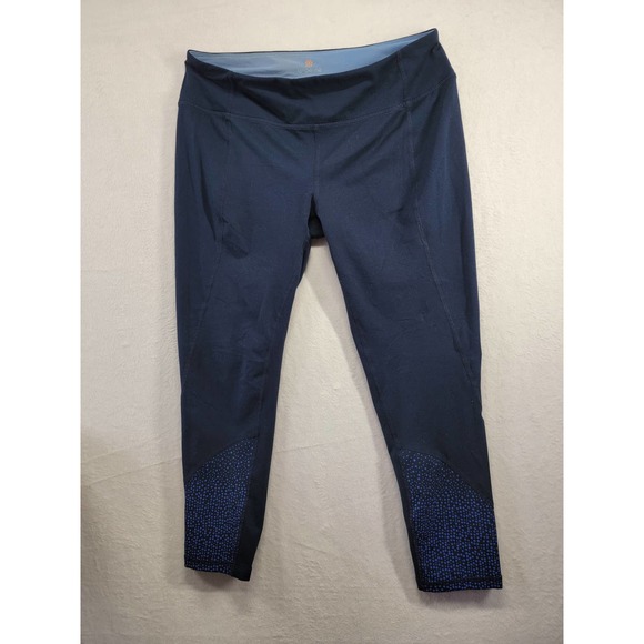 NWOT Tangerine Navy Blue Capri Athletic wear Sz M - Picture 1 of 8